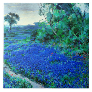 Onderdonk - Bluebonnets in de Misty Morning Tegeltje
