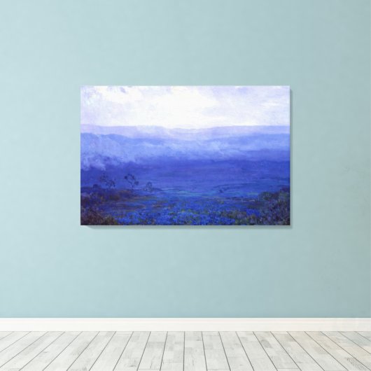 Onderdonk - Bluebonnets in Texas Canvas Afdruk (Insitu (Houten vloer))