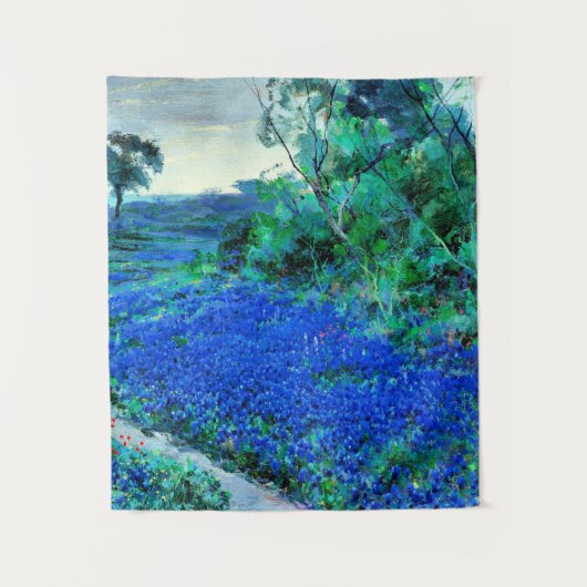 Onderdonk - Bluebonnets op de nevelige ochtend Wandkleed (Voorkant)
