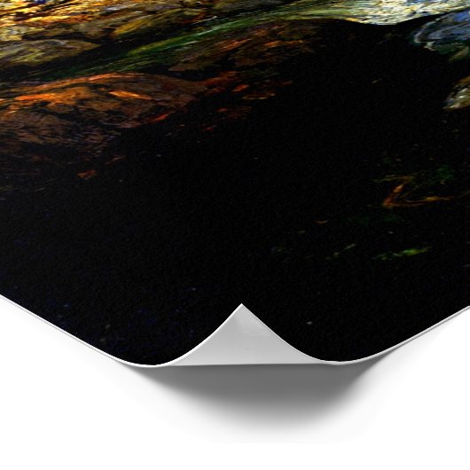 Onderdonk - Bosstroom, kunstschilderij Poster (Hoek)