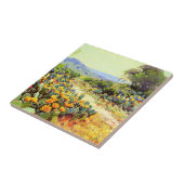 Onderdonk - Cactus in bloei, Tegeltje (Zijkant)