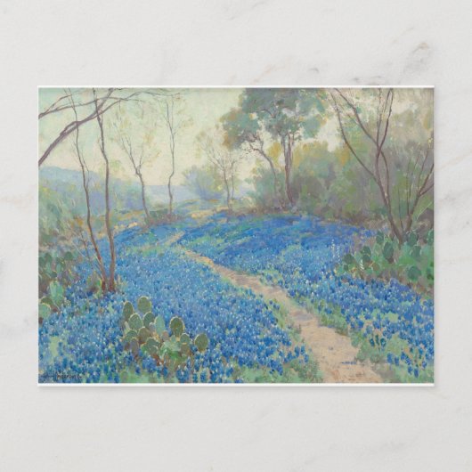 Onderdonk - Een heuvel van Bluebonnets Briefkaart (Voorkant)