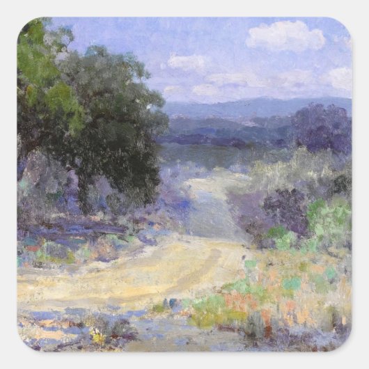 Onderdonk - Een pad door Texas Hill Country Vierkante Sticker (Voorkant)