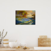 Onderdonk - late middag in Bluebonnets SW Texas Poster (Keuken)