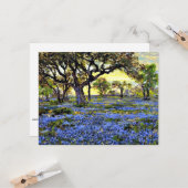 Onderdonk - Old Live Oak Tree and Bluebells Kaart (Voorkant / Achterkant in situ)