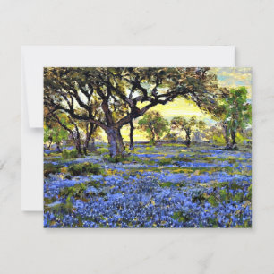 Onderdonk - Old Live Oak Tree and Bluebells Kaart