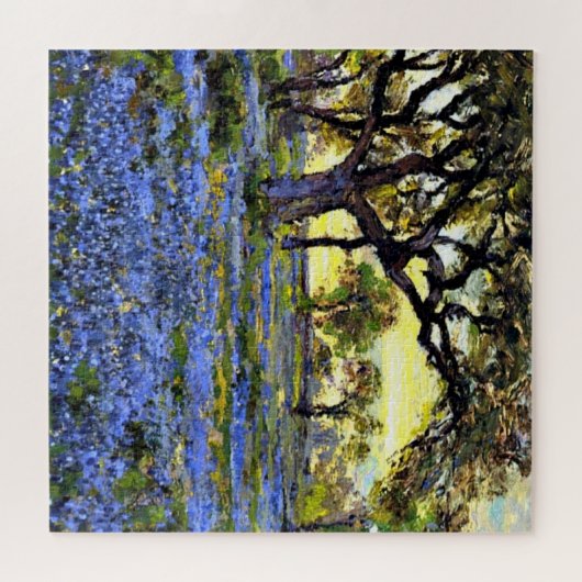 Onderdonk - Oude levende eik- en blauwbonnenbomen Legpuzzel (Horizontaal)