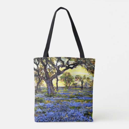 Onderdonk - Oude levende eik- en blauwbonnenbomen Tote Bag (Achterkant)