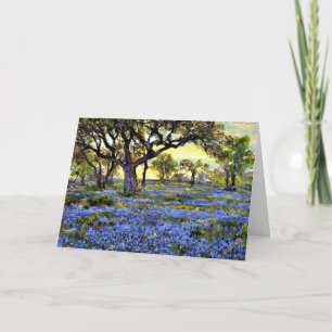 Onderdonk - Oude Levende Eik en Bluebonnets Kaart