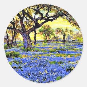 Onderdonk - Oude levende eikenboom, beroemd schild Ronde Sticker