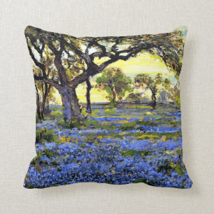 Onderdonk - Oude levende eikenboom en blauwe gorde Kussen