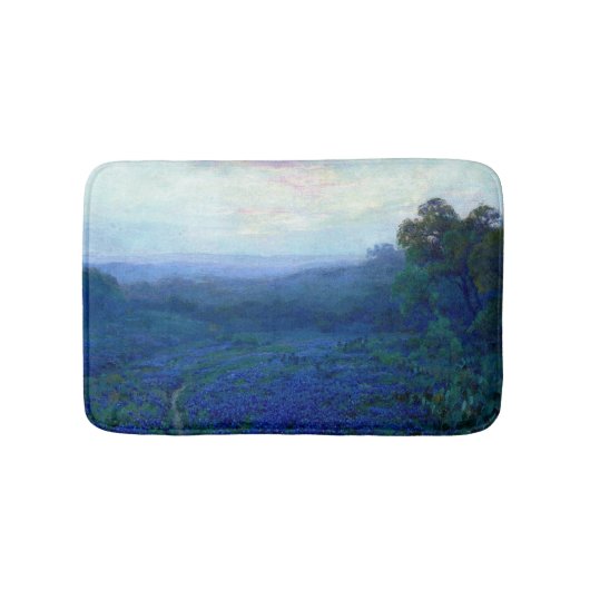 Onderdonk - Pad door een veld van bluebonnets Badmat (Voorkant)