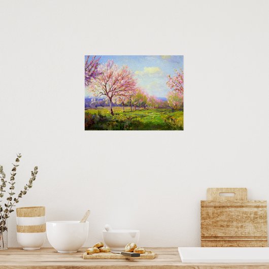 Onderdonk - Peach Orchard on Mavericks Boerderij 1 Poster (Keuken)