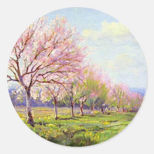 Onderdonk - Peach Orchard Ronde Sticker (Voorkant)