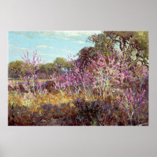 Onderdonk - Redbud-boom in Bloom, Leon Springs Poster