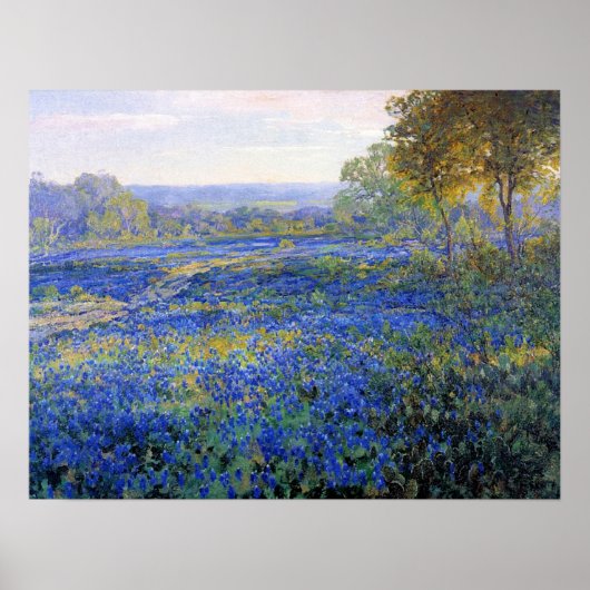 Onderdonk - Veld van blauwebonte 1920 Poster (Voorkant)