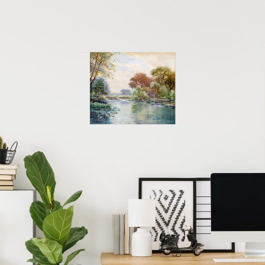 Onderdonk - Zonder titel Landschap Poster (Thuiskantoor)