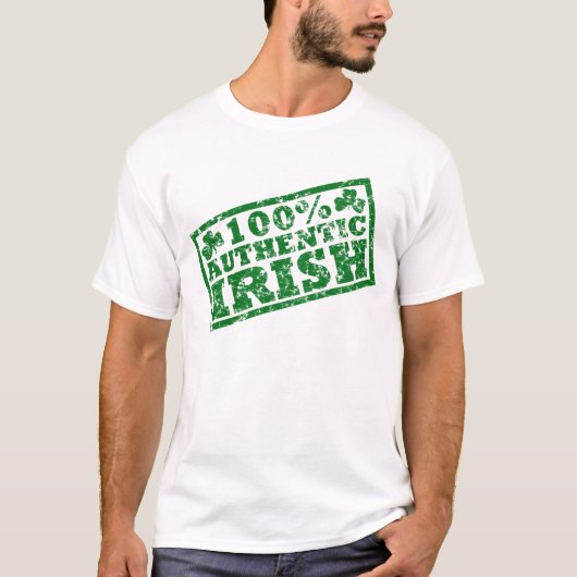 Onderdruk 100 % authentic Irish T-Shirt (Voorkant)