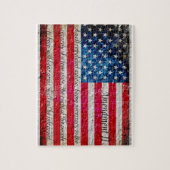 Onderdruk Amerikaanse vlag en tweede amendement Legpuzzel (Verticaal)