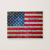 Onderdruk Amerikaanse vlag en tweede amendement Legpuzzel (Horizontaal)