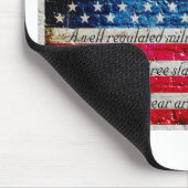 Onderdruk Amerikaanse vlag en tweede amendement Muismat (Hoek)