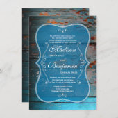 Onderdruk blauw hout Robuuste weddenschappen Kaart (Voorkant / Achterkant)