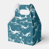 Onderdruk Blauw Shark Patroon Bedankdoosjes (Achterkant)