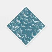 Onderdruk Blauw Shark Patroon Servet (Hoek)