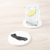 Onderdruk Californië-overzicht Zandsteen Onderzetter (Zijkant)