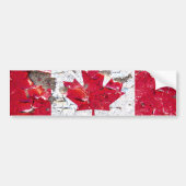 Onderdruk Canadese vlag bumper sticker (Voorkant)