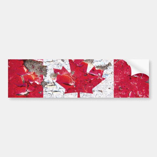 Onderdruk Canadese vlag bumper sticker (Voorkant)
