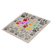 Onderdruk Dog onderbreekt kraftpapier Tegeltje (Zijkant)