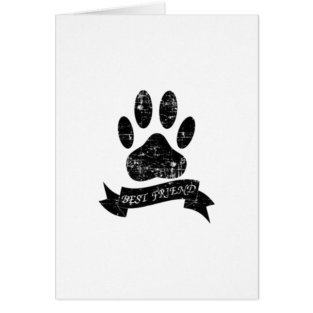 Onderdruk-dog-poot met lint (Voorkant)