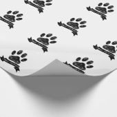 Onderdruk-dog-poot met lint cadeaupapier (Hoek)