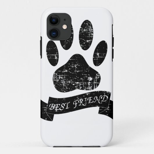 Onderdruk-dog-poot met lint Case-Mate iPhone case (Achterkant)