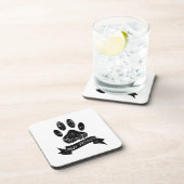 Onderdruk-dog-poot met lint drankjes onderzetter (Rechterzijde)
