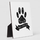 Onderdruk-dog-poot met lint fotoplaat (Zijkant)