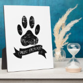 Onderdruk-dog-poot met lint fotoplaat (Zijkant)