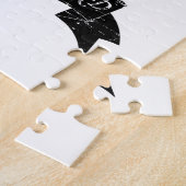 Onderdruk-dog-poot met lint legpuzzel (Zijkant)