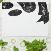 Onderdruk-dog-poot met lint theedoek (Gevouwen)