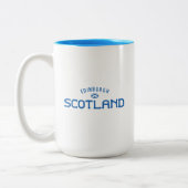 Onderdruk Edinburgh Schotland Tweekleurige Koffiemok (Links)