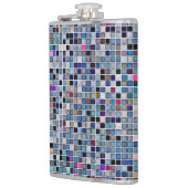 Onderdruk Funky Blue 'Bathroom Tiles'-patroon Heupfles (Links)