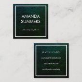 Onderdruk groen vierkante visitekaartje (Voorkant / Achterkant)