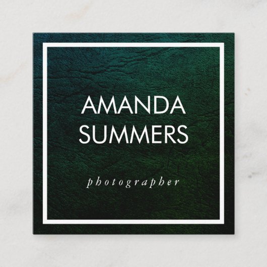 Onderdruk groen vierkante visitekaartje (Voorkant)