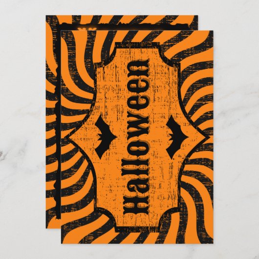 Onderdruk Halloween Kaart (Voorkant / Achterkant)