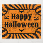 Onderdruk Halloween Likeurfles Etiket (Enkel label)