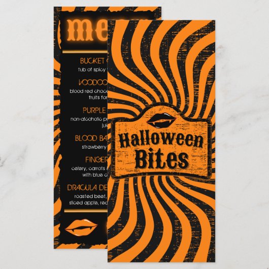 Onderdruk Halloween Menu (Voorkant / Achterkant)