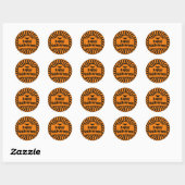 Onderdruk Halloween Ronde Sticker (Vel)