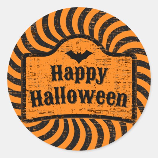 Onderdruk Halloween Ronde Sticker (Voorkant)