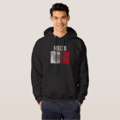 Onderdruk Malta vlag Grafisch voor mannen Kind Hoodie (Voorkant volledig)